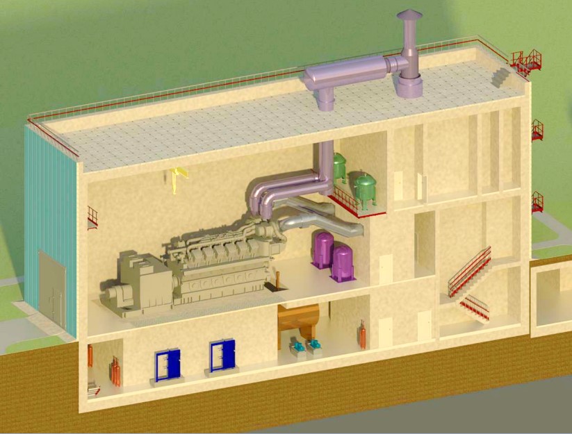 Компоновочное решение размещения ДГУ на АЭС
